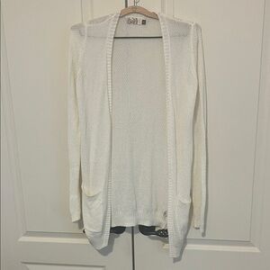 SO Ivory Open-Front Cardigan